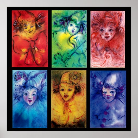 CARNIVAL CLOWNS COLLECTIE Venetian Masquerade Poster (Voorkant)