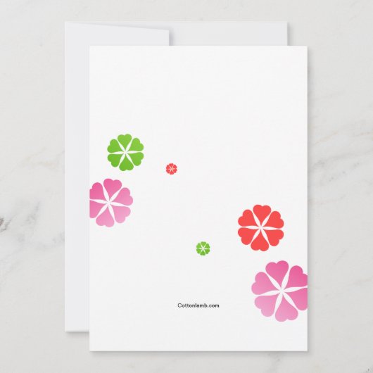 Carnival Colors Invitation Kaart (Achterkant)