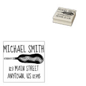 Carnival Corndog Corn Dog Mustard Foodie Adres Rubberstempel (Gestempeld)