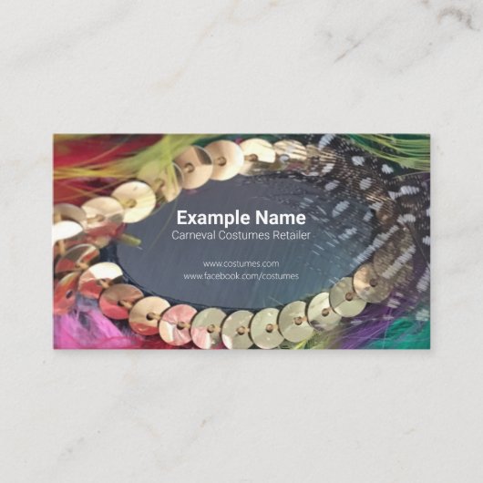 Carnival Costumes Retail of Designer Visitekaartje (Voorkant)