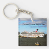 Carnival Cruise Ship aangelegd in een exotische ha Sleutelhanger (Voorkant)