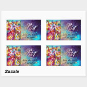 CARNIVAL DANCE 2 Monogram Rechthoekige Sticker (Vel)