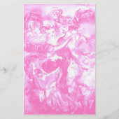 CARNIVAL DANCE, helderroze wit Briefpapier (Voorkant)