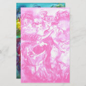 CARNIVAL DANCE, helderroze wit Briefpapier (Voorkant / Achterkant)