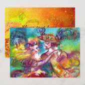 CARNIVAL DANCE, levendige, roze, gele enkels (Voorkant / Achterkant)