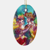 CARNIVAL DANCE RED RUBY HEART KERAMISCH ORNAMENT (Rechts)