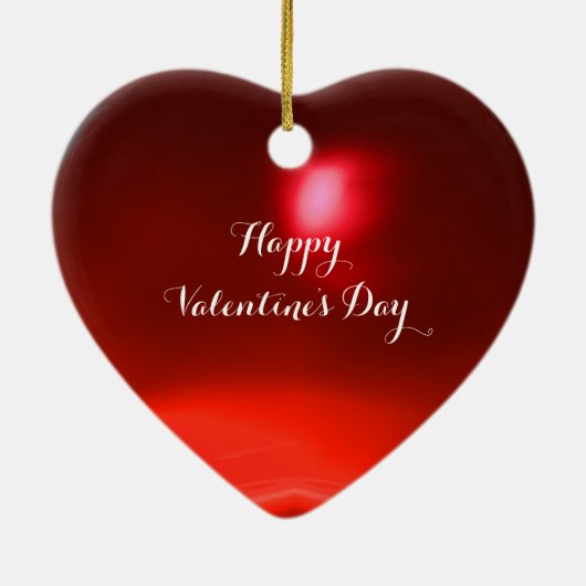 CARNIVAL DANCE RED RUBY HEART KERAMISCH ORNAMENT (Achterkant)