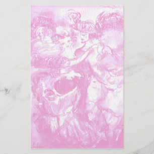 CARNIVAL DANCE, roze wit Briefpapier