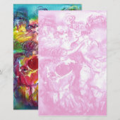 CARNIVAL DANCE, roze wit Briefpapier (Voorkant / Achterkant)