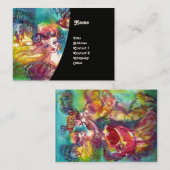 CARNIVAL DANCE / Venetian Masquerade Ball, Black Visitekaartje (Voorkant / Achterkant)