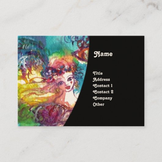 CARNIVAL DANCE / Venetian Masquerade Ball, Black Visitekaartje (Voorkant)