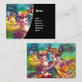 CARNIVAL DANCE / Venetian Masquerade Ball, Black Visitekaartje (Voorkant / Achterkant)