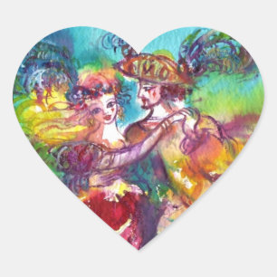 CARNIVAL DANCE Venetian Masquerade Ball Hart Sticker