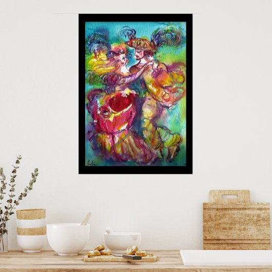 CARNIVAL DANCE Venetian Masquerade Ball Poster (Keuken)