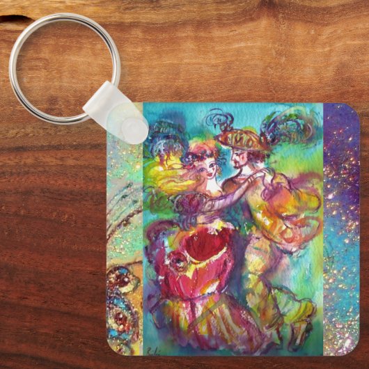 CARNIVAL DANCE Venetian Masquerade Ball Sleutelhanger (Voorkant)