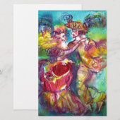 CARNIVAL DANCE, Venetian Masquerade Briefpapier (Voorkant / Achterkant)