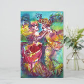 CARNIVAL DANCE, Venetian Masquerade Briefpapier (Staand voorkant)