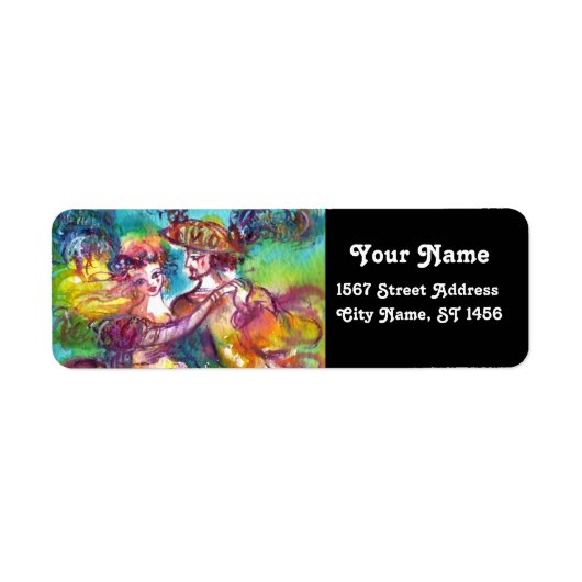 CARNIVAL DANCE Venetian Masquerade Dancers Etiket (Voorkant)