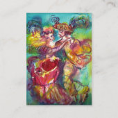 CARNIVAL DANCE / Venetian Masquerade Gold Yellow Visitekaartje (Achterkant)