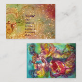 CARNIVAL DANCE / Venetian Masquerade Gold Yellow Visitekaartje (Voorkant / Achterkant)