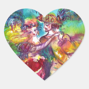 CARNIVAL DANCE Venetian Masquerade Valentijn Heart Hart Sticker