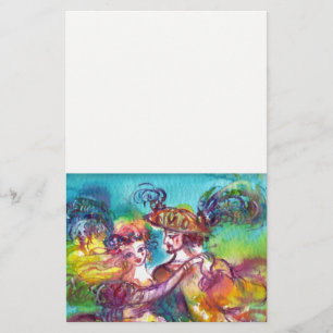 CARNIVAL DANCE, Venetian Masquerade White Briefpapier