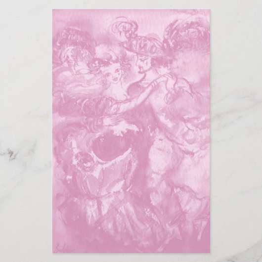 CARNIVAL DANCE, zacht antiek roze Briefpapier (Voorkant)