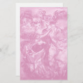 CARNIVAL DANCE, zacht antiek roze Briefpapier (Voorkant / Achterkant)