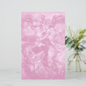 CARNIVAL DANCE, zacht antiek roze Briefpapier (Staand voorkant)