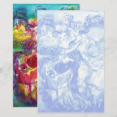 CARNIVAL DANCE, zacht blauw wit Briefpapier (Voorkant / Achterkant)