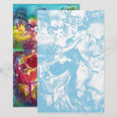 CARNIVAL DANCE, zacht blauw wit Briefpapier (Voorkant / Achterkant)