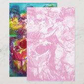 CARNIVAL DANCE, zacht roze wit Briefpapier (Voorkant / Achterkant)