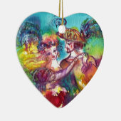 CARNIVAL DANS BLAUWE SAPPHIER HART KERAMISCH ORNAMENT (Rechts)