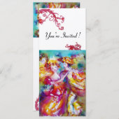 CARNIVAL DANS Rode Flitsen Feestprogramma Kaart (Voorkant / Achterkant)