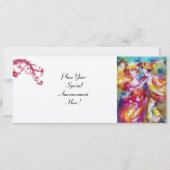 CARNIVAL DANS Rode Flourishes Feestprogramma Kaart (Achterkant)