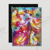 CARNIVAL DANS UITNODIGING BRIEFKAART (Voorkant / Achterkant)