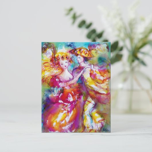 CARNIVAL DANS UITNODIGING BRIEFKAART (Staand voorkant)