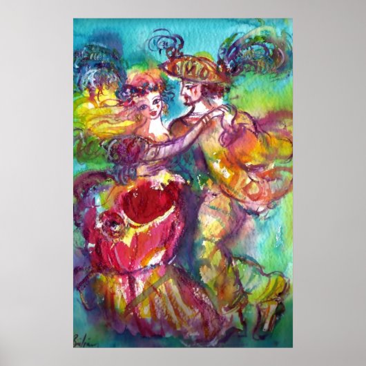CARNIVAL DANS Venetiaans Maskerade Bal Poster (Voorkant)