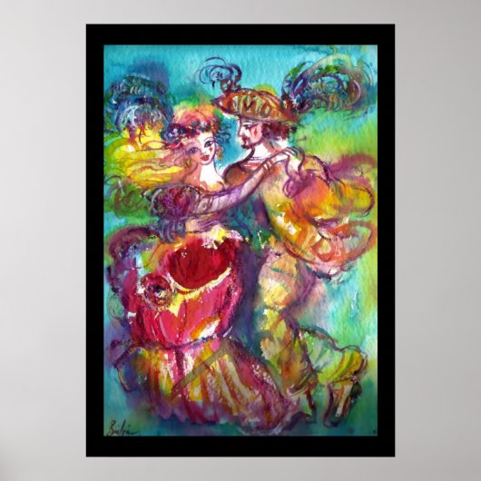 CARNIVAL DANS Venetiaans Maskerade Bal Poster (Voorkant)