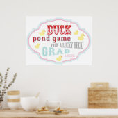 Carnival Duck Pond Sign Carnival Circus Birthday Poster (Keuken)