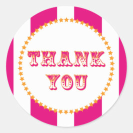 Carnival en Circus Party Ronde Sticker