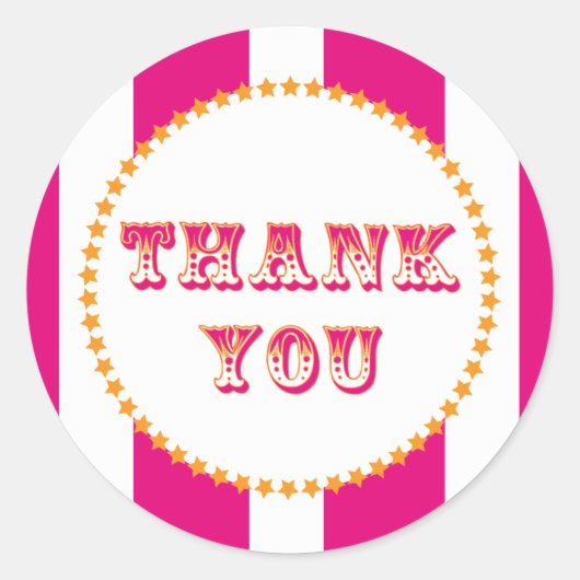 Carnival en Circus Party Ronde Sticker (Voorkant)