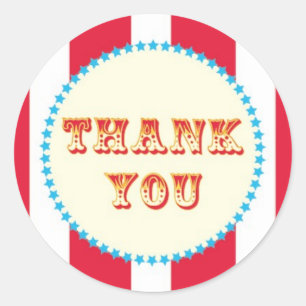 Carnival en Circus Party Ronde Sticker