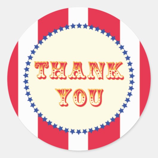 Carnival en Circus Party Ronde Sticker (Voorkant)