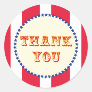 Carnival en Circus Party Ronde Sticker