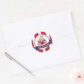 Carnival en Circus Party Ronde Sticker (Envelop)
