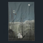 Carnival Evening, Henri Rousseau oil painting 1886 Theedoek<br><div class="desc">Henri Rousseau,  oil on canvas,  1886... 
oil painting,  fine art,  traditional art,  modern art,  landscape,  winter,  cold,  bare trees,  carnival,  clown,  blue,  dark,  clouds,  cloudy,  overcast,  moon,  moonlight,  night,  nighttime,  grey,  gray,  spooky,  gloomy,  murky,  eclectic,  chic,  stately,  sophisticated,  funky,  home decor,  unique,  elegant,  quirky,  gothic, </div>