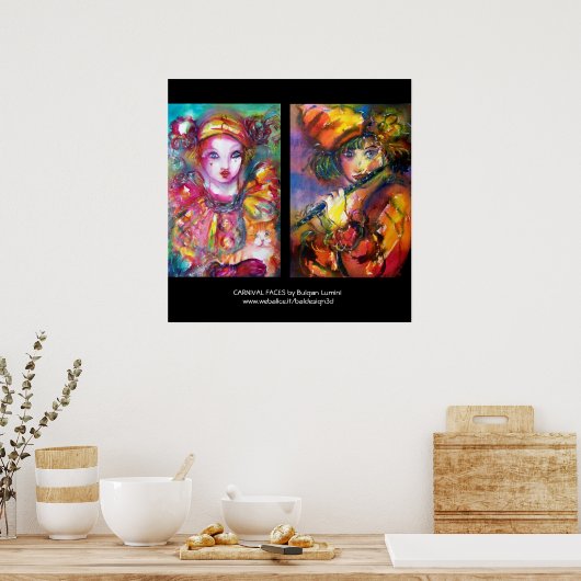 CARNIVAL FACES POSTER (Keuken)