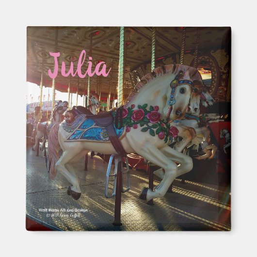 Carnival Fair Carousel Merry-Go-Roung Horse Magneet (Voorkant)