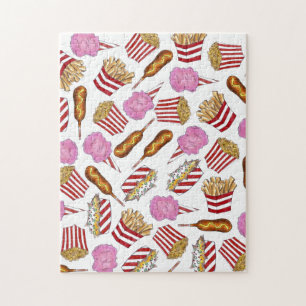 Carnival Fair Food Nachos Corndog Cotton Snoep Legpuzzel